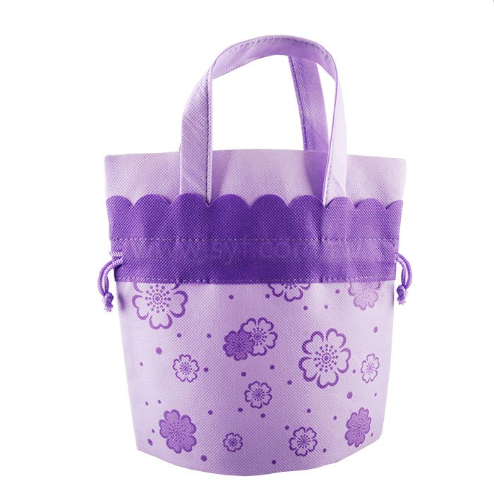 單色印刷束口袋-不織布材質加提袋束口包-可加LOGO客製化印刷