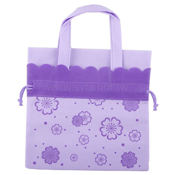 單色印刷束口袋-不織布材質加提袋束口包-可加LOGO客製化印刷