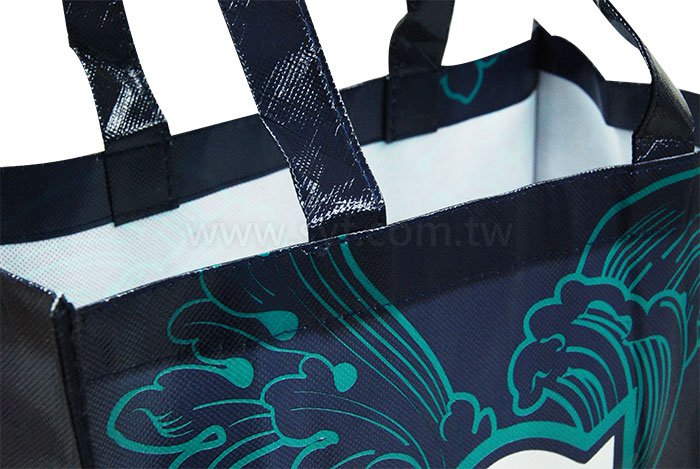 不織布覆膜袋(亮膜)80g-有底有側-雙面三色