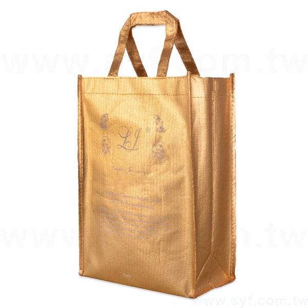 雷射膜立體不織布袋-單色網版印刷-環保不織布材質