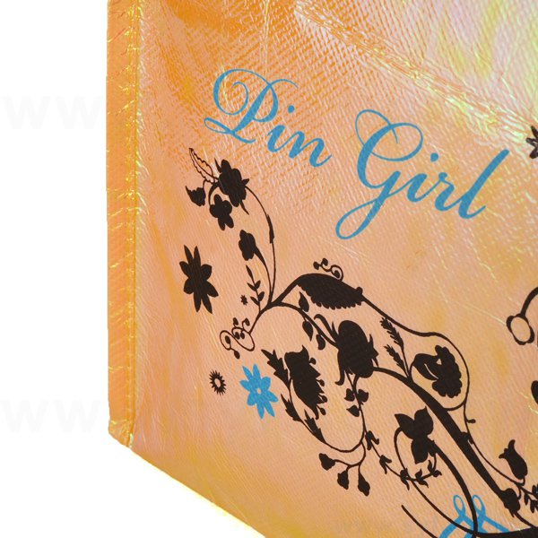 雷射膜立體不織布袋-雙色網版印刷-環保不織布材質