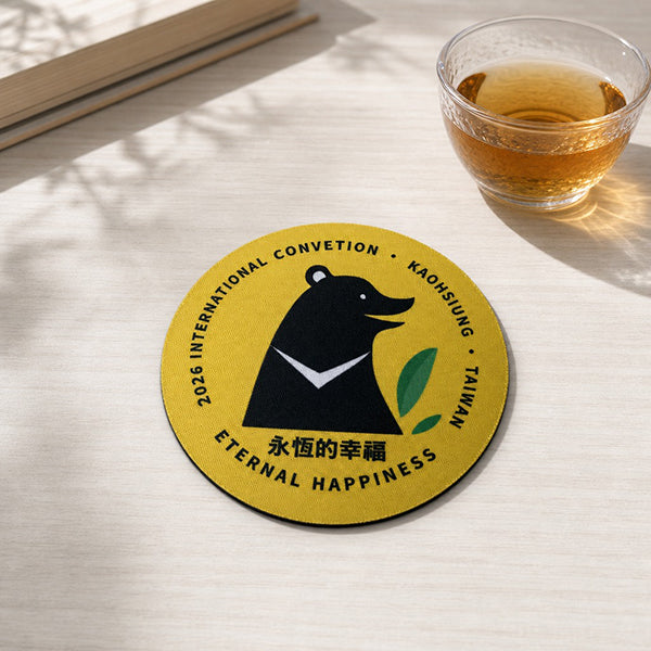 佳績布橡膠杯墊9*9cm