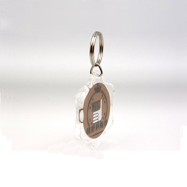 三角勾雙圈鑰匙圈-60*50mm彩色客製壓克力-DIY活動式鑰匙圈