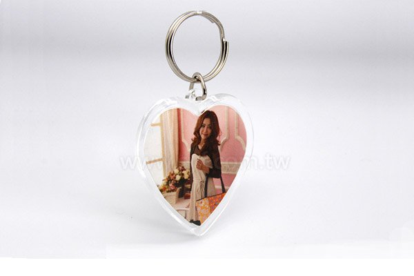 壓克力鑰匙圈-心型-DIY活動式鑰匙圈