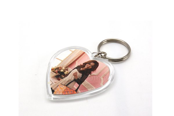 壓克力鑰匙圈-心型-DIY活動式鑰匙圈