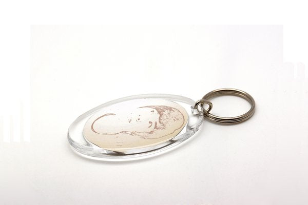 壓克力鑰匙圈-橢圓形-DIY活動式鑰匙圈