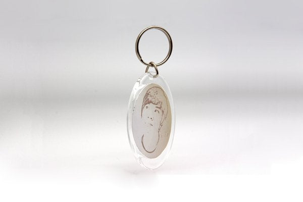 壓克力鑰匙圈-橢圓形-DIY活動式鑰匙圈