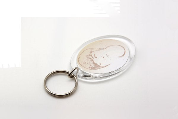 壓克力鑰匙圈-橢圓形-DIY活動式鑰匙圈