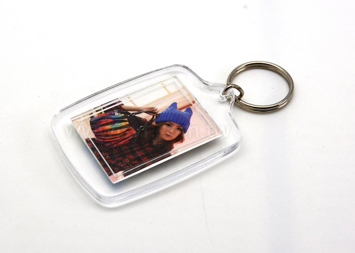 壓克力鑰匙圈-方形-DIY活動式鑰匙圈