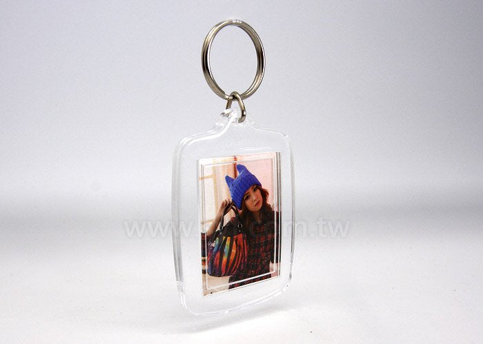 壓克力鑰匙圈-方形-DIY活動式鑰匙圈