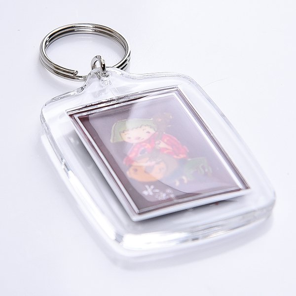 壓克力鑰匙圈-方形-DIY活動式鑰匙圈