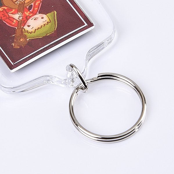 壓克力鑰匙圈-方形-DIY活動式鑰匙圈