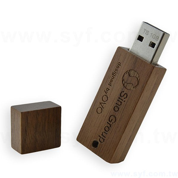環保隨身碟-原木禮贈品USB-帽蓋木質隨身碟-客製隨身碟容量-採購訂製印刷推薦禮品