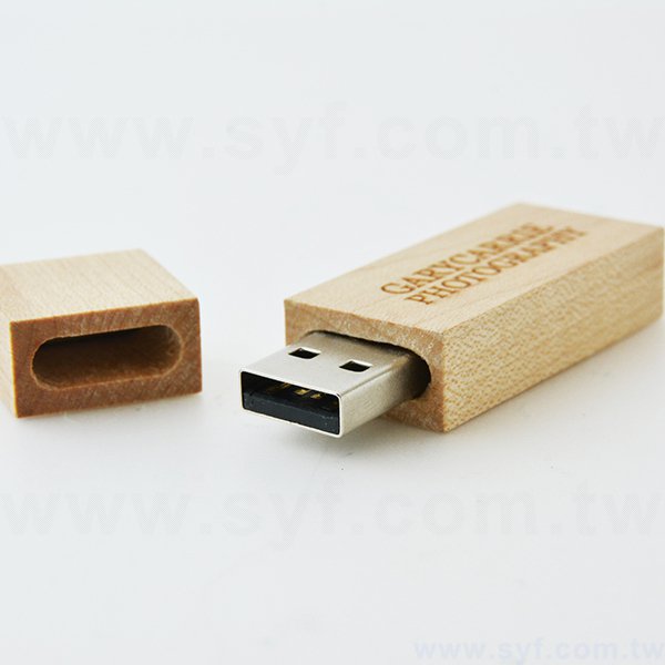 環保隨身碟-原木禮贈品USB-帽蓋木質隨身碟-客製隨身碟容量-採購訂製印刷推薦禮品