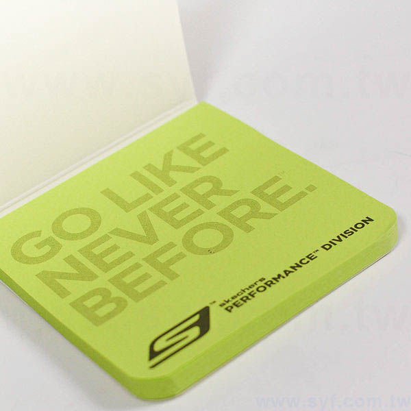 方形封卡便利貼-50張N次貼單色印刷-封面單面雙色上亮膜-導圓角