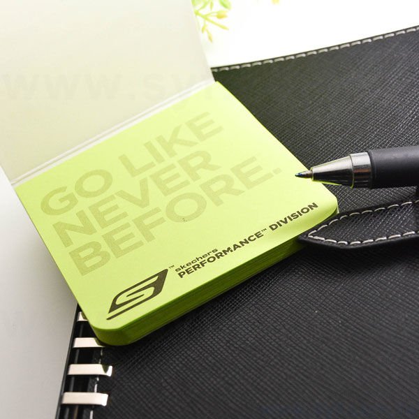 方形封卡便利貼-50張N次貼單色印刷-封面單面雙色上亮膜-導圓角