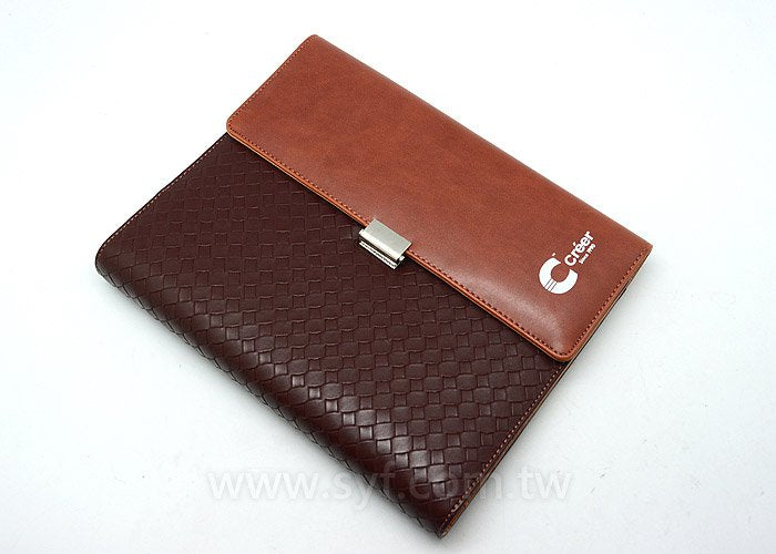 時尚編織紋工商日誌-磁扣式活頁筆記本-客製化LOGO