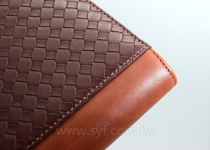 時尚編織紋工商日誌-磁扣式活頁筆記本-客製化LOGO