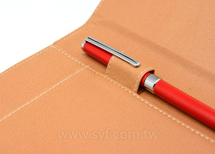 時尚編織紋工商日誌-磁扣式活頁筆記本-客製化LOGO