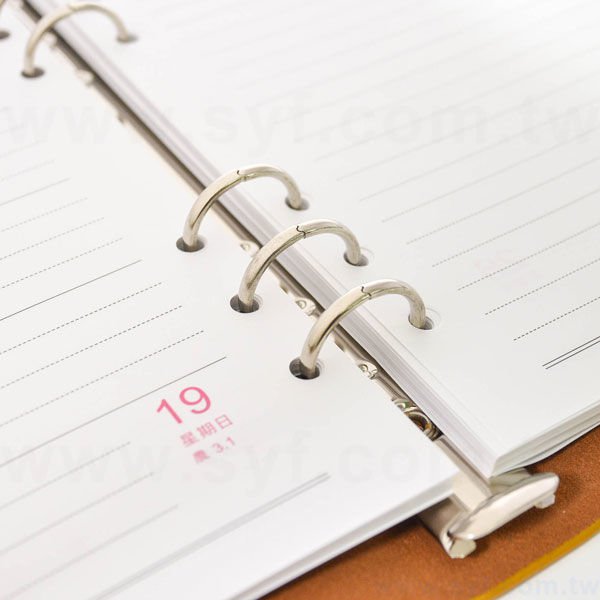 現代木紋工商日誌-包扣式活頁筆記本-可訂製內頁及客製化加印LOGO