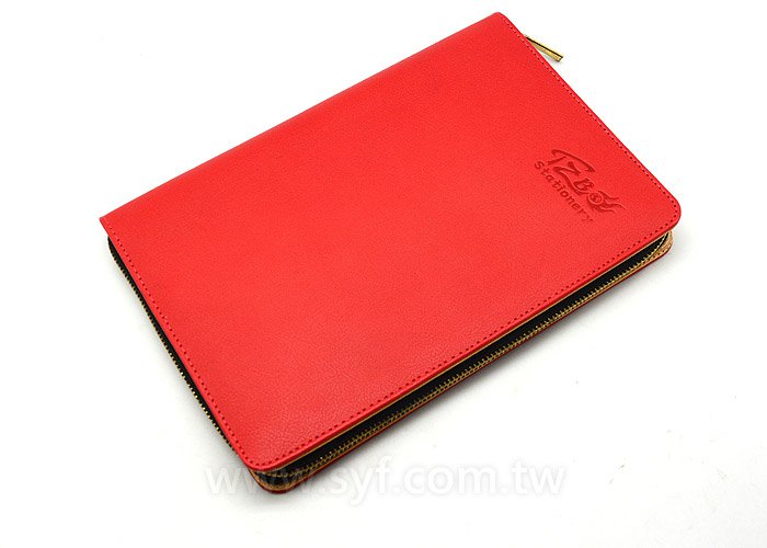 時尚優雅工商日誌-拉鍊包活頁筆記本-可訂製內頁及客製化加印LOGO