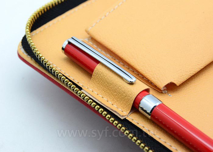 時尚優雅工商日誌-拉鍊包活頁筆記本-可訂製內頁及客製化加印LOGO