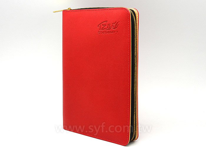 時尚優雅工商日誌-拉鍊包活頁筆記本-可訂製內頁及客製化加印LOGO