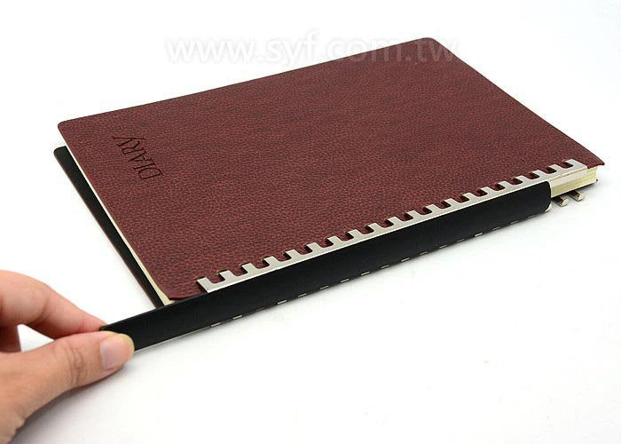 經典荔枝紋工商日誌-抽取式活頁筆記本-可訂製內頁及客製化加印LOGO