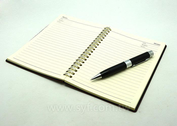 經典荔枝紋工商日誌-抽取式活頁筆記本-可訂製內頁及客製化加印LOGO