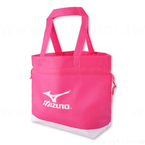 單色印刷束口袋-不織布材質加提袋束口包-可加LOGO客製化印刷