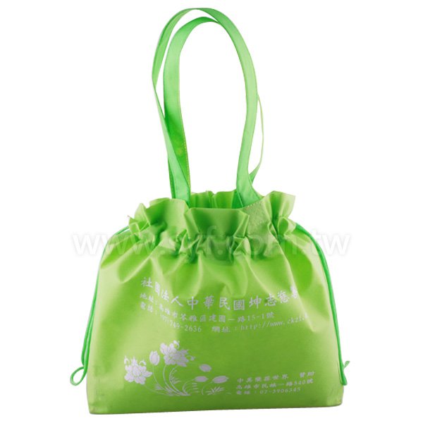 單色印刷束口袋-類帆布材質加提袋束口包-可加LOGO客製化印刷