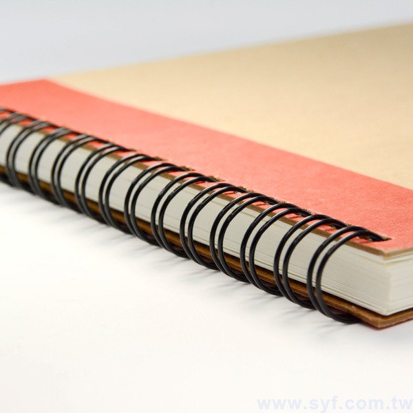 極簡時尚環裝筆記本-牛皮紙封面線圈記事本-可訂製內頁及客製化加印LOGO