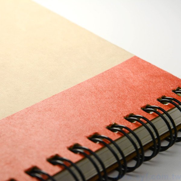 極簡時尚環裝筆記本-牛皮紙封面線圈記事本-可訂製內頁及客製化加印LOGO