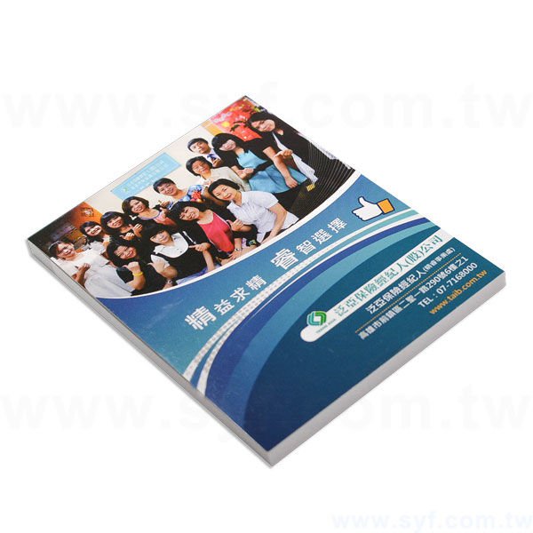 封卡便條紙-內頁50張單面單色印刷-封面單面彩色印刷上亮膜