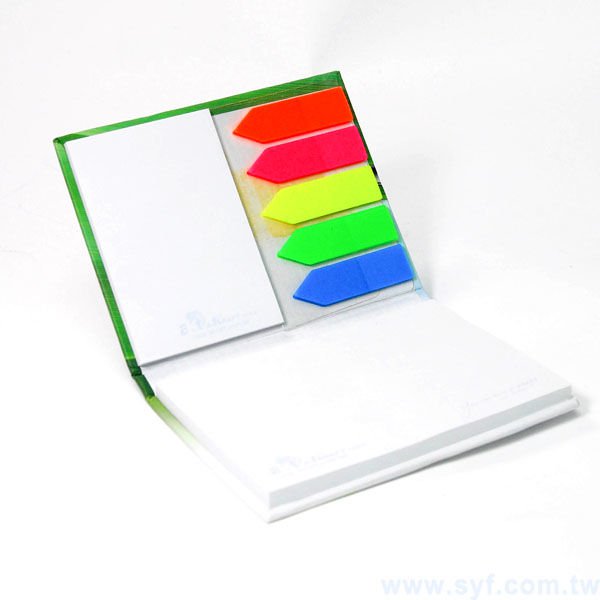 長形封卡便利貼-三合一N次貼單色印刷-封面單面彩色上霧膜加局部光