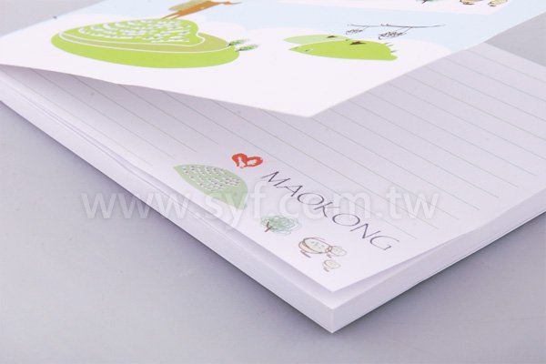 方形便條紙-封面彩色印刷上霧膜-50張內頁彩色印刷便條紙