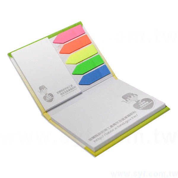 硬殼封面便利貼-三合一N次貼可印刷-封面單面彩色上霧膜
