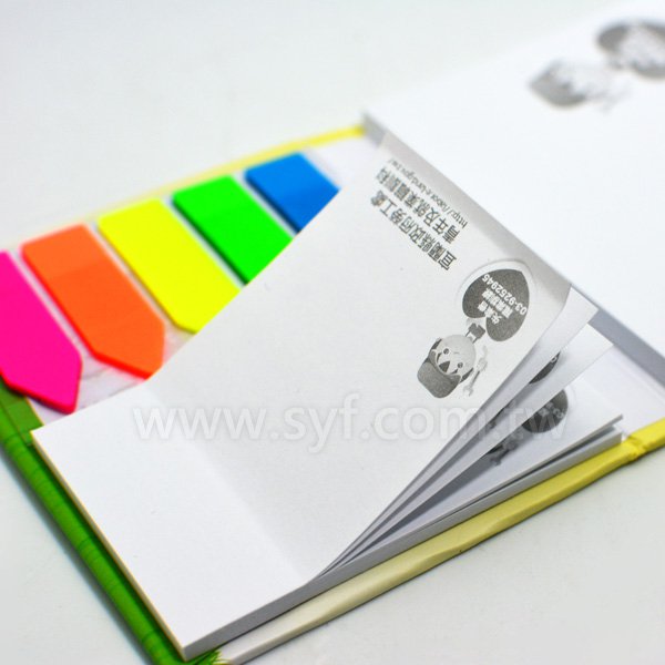 硬殼封面便利貼-三合一N次貼可印刷-封面單面彩色上霧膜