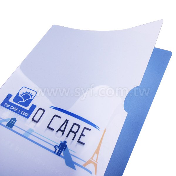 A4單層L夾彩色印刷全白墨