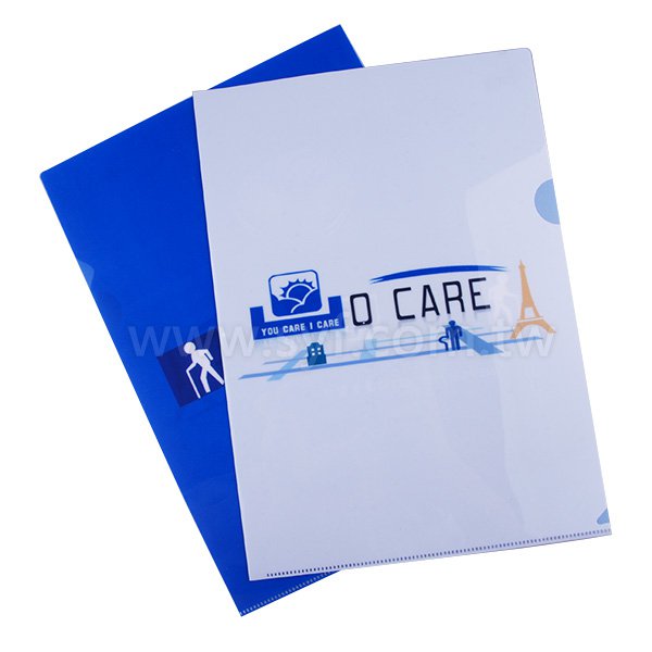 A4單層L夾彩色印刷全白墨