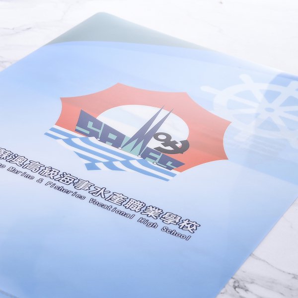 A4單層L夾彩色印刷全白墨