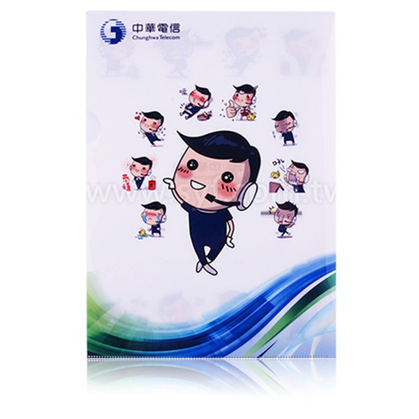 A4單層L夾彩色印刷全白墨