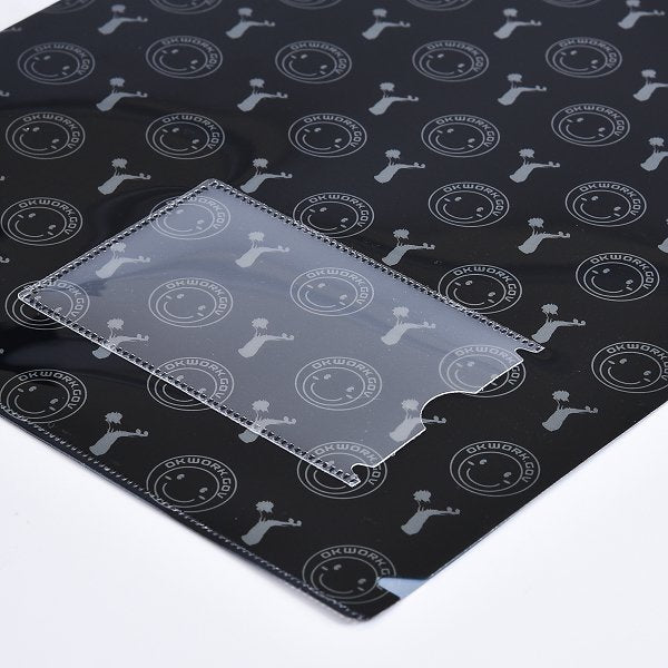 A4單層L夾-加名片袋局部白墨