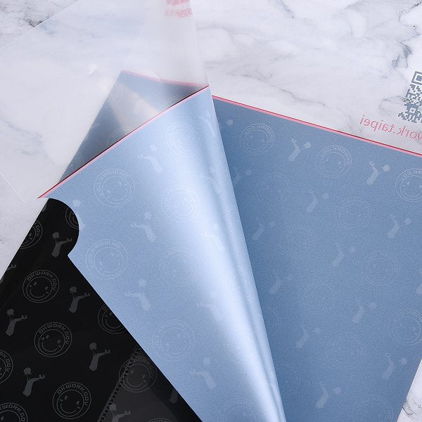 A4單層L夾-加名片袋局部白墨