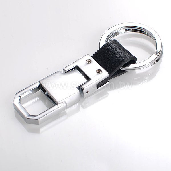 金屬皮革鑰匙圈-訂做客製化禮贈品-可客製化印刷logo