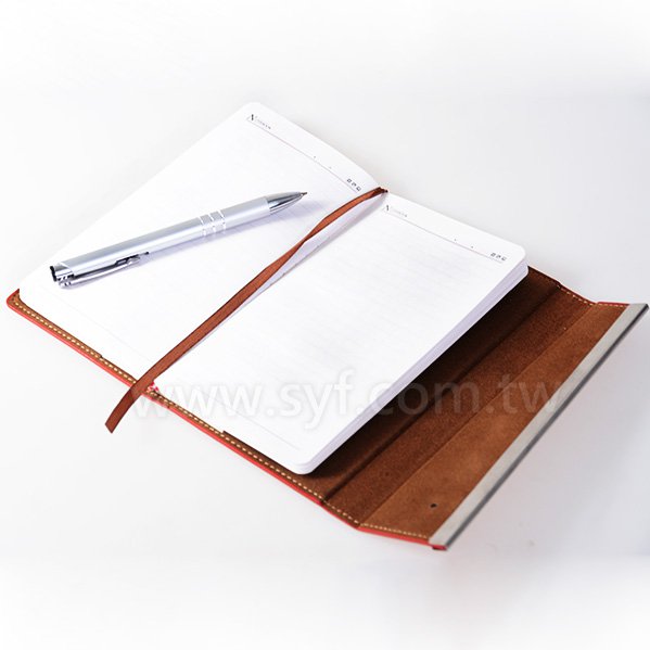 時尚皮紋工商日誌-三折式磁扣平裝萬用手冊-可訂製內頁及客製化加印LOGO