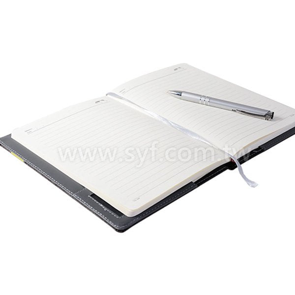 簡約印花工商日誌-翻開式平裝萬用手冊-可訂製內頁及客製化加印LOGO