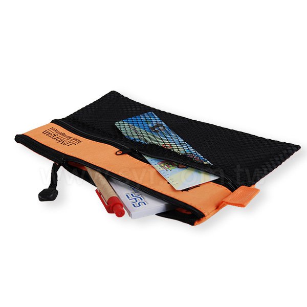 雙層拉鍊袋-特多龍材質加網格-單面單色印刷