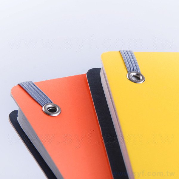 清新亮彩環裝筆記本-彈性束帶線圈記事本-可訂製內頁及客製化加印LOGO-PChome