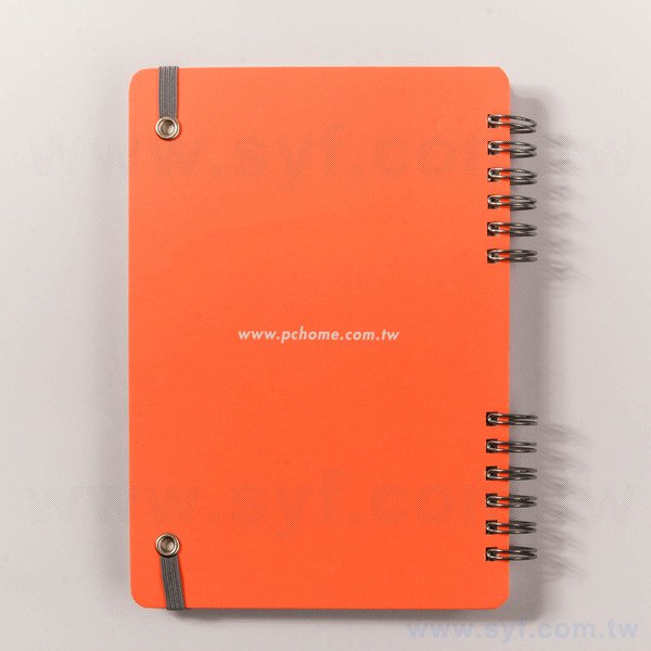 清新亮彩環裝筆記本-彈性束帶線圈記事本-可訂製內頁及客製化加印LOGO-PChome